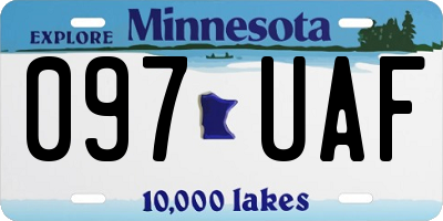 MN license plate 097UAF