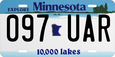 MN license plate 097UAR