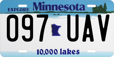 MN license plate 097UAV