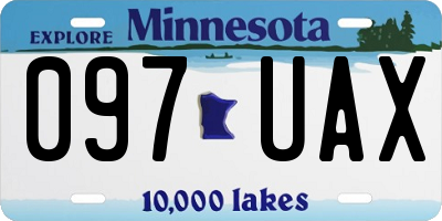 MN license plate 097UAX
