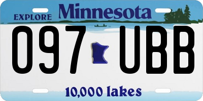 MN license plate 097UBB