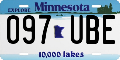 MN license plate 097UBE