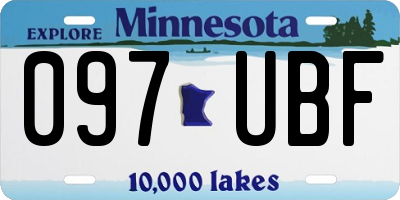 MN license plate 097UBF