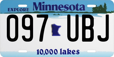 MN license plate 097UBJ
