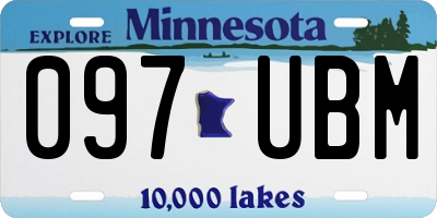 MN license plate 097UBM