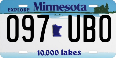 MN license plate 097UBO