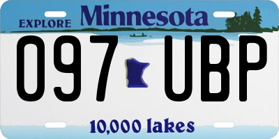 MN license plate 097UBP