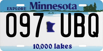 MN license plate 097UBQ