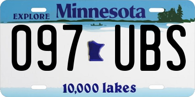 MN license plate 097UBS