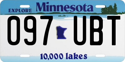 MN license plate 097UBT