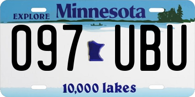 MN license plate 097UBU