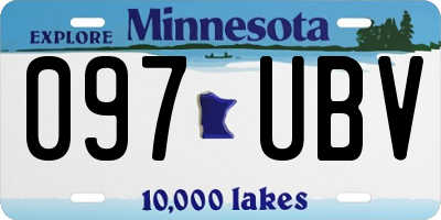 MN license plate 097UBV