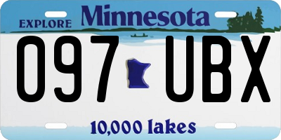 MN license plate 097UBX