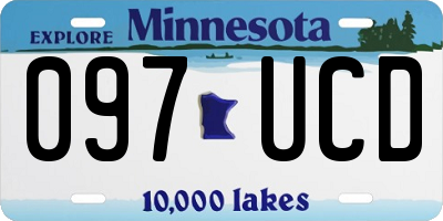 MN license plate 097UCD