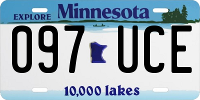 MN license plate 097UCE