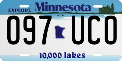 MN license plate 097UCO