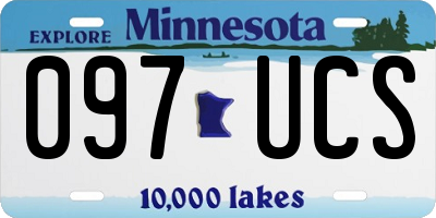 MN license plate 097UCS