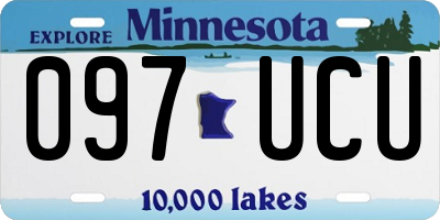 MN license plate 097UCU