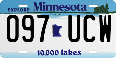 MN license plate 097UCW