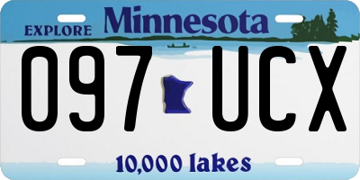 MN license plate 097UCX