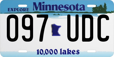 MN license plate 097UDC