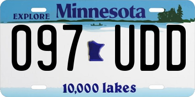 MN license plate 097UDD