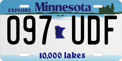 MN license plate 097UDF