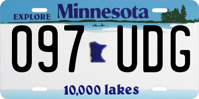 MN license plate 097UDG