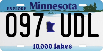 MN license plate 097UDL