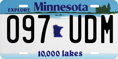 MN license plate 097UDM