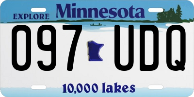MN license plate 097UDQ