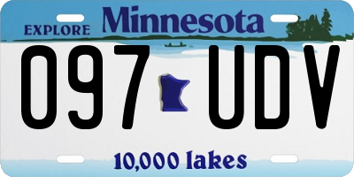 MN license plate 097UDV