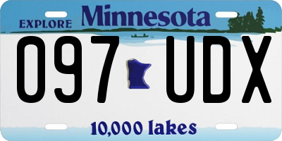 MN license plate 097UDX