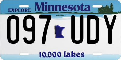 MN license plate 097UDY
