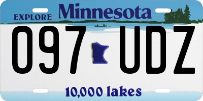 MN license plate 097UDZ