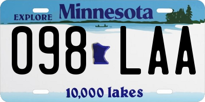 MN license plate 098LAA