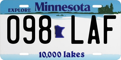 MN license plate 098LAF