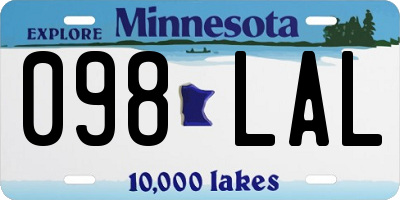 MN license plate 098LAL