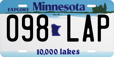 MN license plate 098LAP