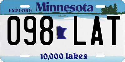 MN license plate 098LAT