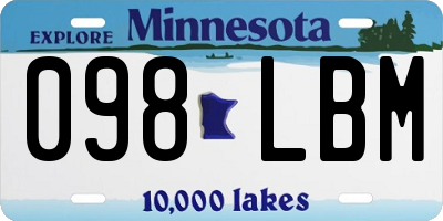 MN license plate 098LBM