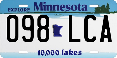 MN license plate 098LCA