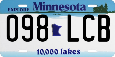 MN license plate 098LCB