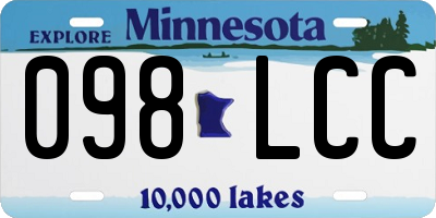 MN license plate 098LCC