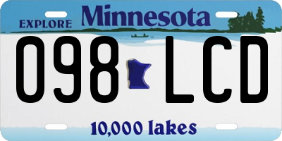 MN license plate 098LCD