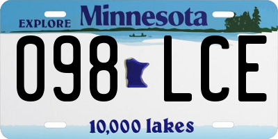 MN license plate 098LCE