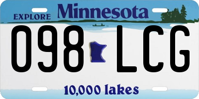 MN license plate 098LCG