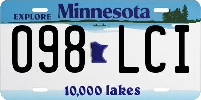 MN license plate 098LCI