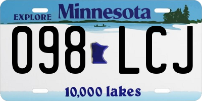 MN license plate 098LCJ