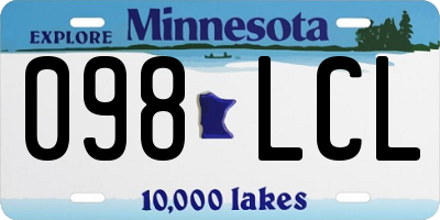MN license plate 098LCL